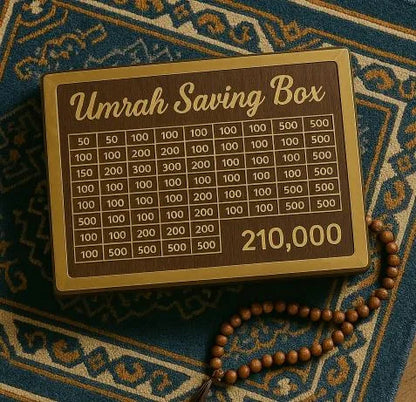 wooden Umrah Saving Box