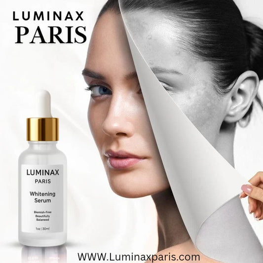 Luminax Paris whitening serum brightens skin tone and reduces dark spots for a radiant glow. Infused with powerful ingredients for a visibly even complexion.